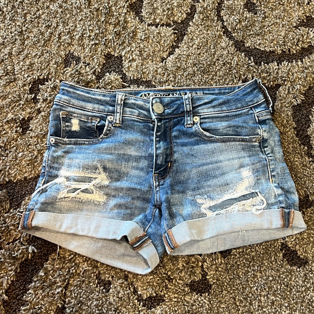 American Eagle Midi Jean Shorts